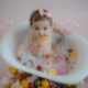 Melkbad met fruit baby